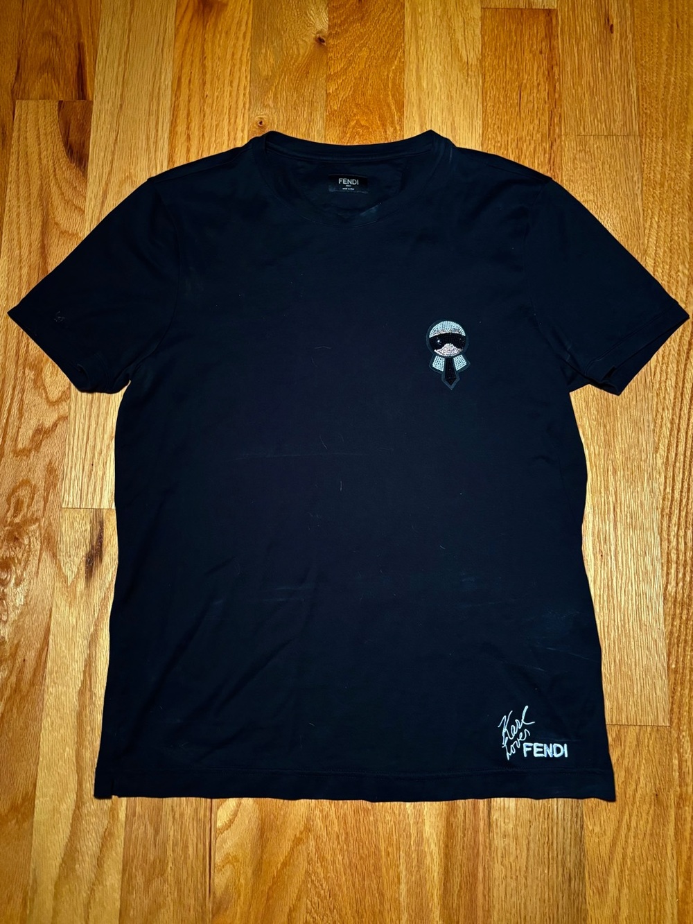 FENDI Rhinestone Graphic Tshirt
